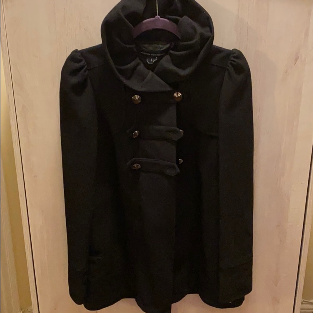 French Connection Trendy Winter Coat Black
